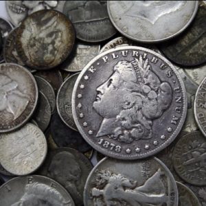 silver coins and morgans